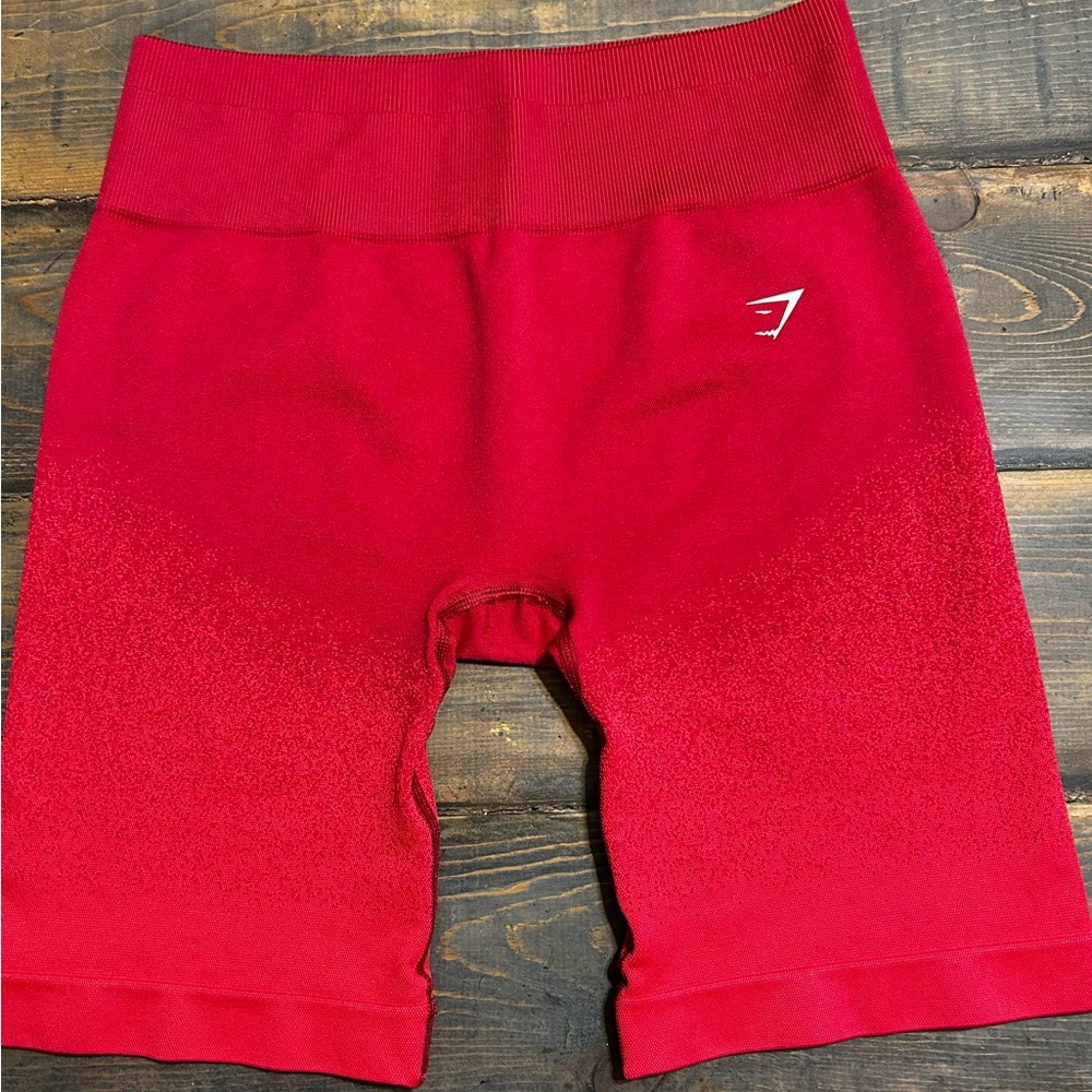 Gymshark women’s pink ombré  longer length bike shorts